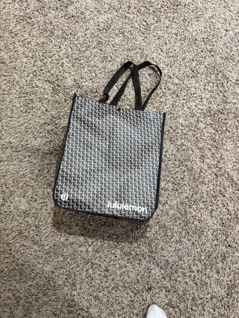 lululemon athletica Gray Patterned Tote Bag
